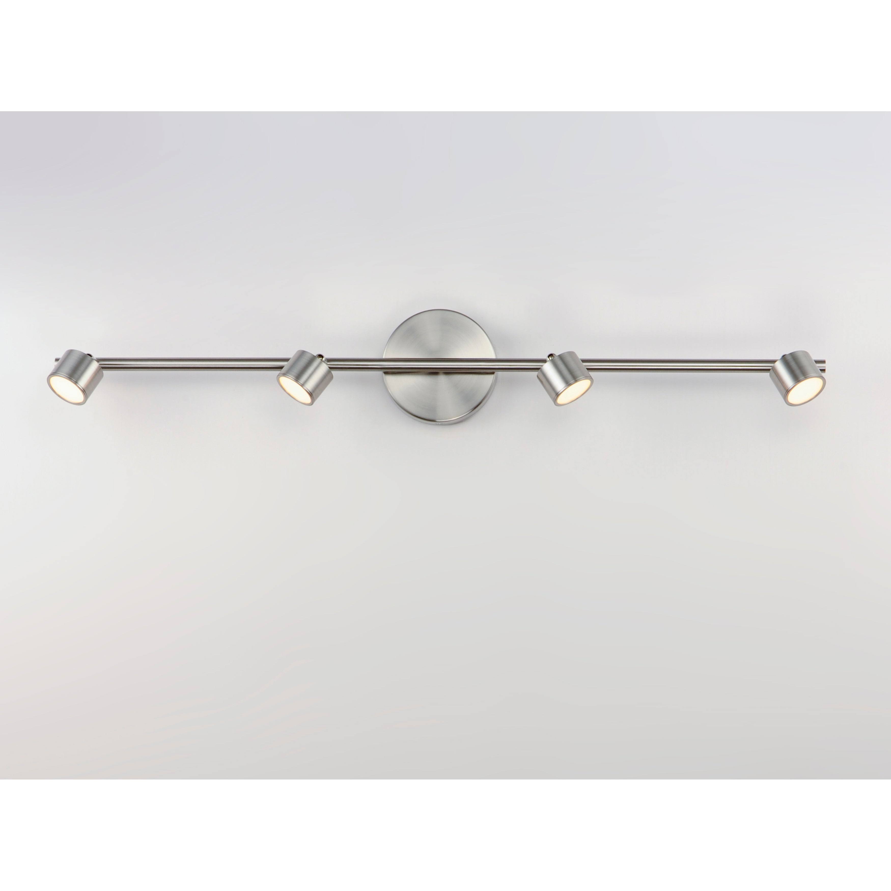 ET2 Taylor 4-Light Fixed Rail Track Light - Satin Nickel - E52004-SN