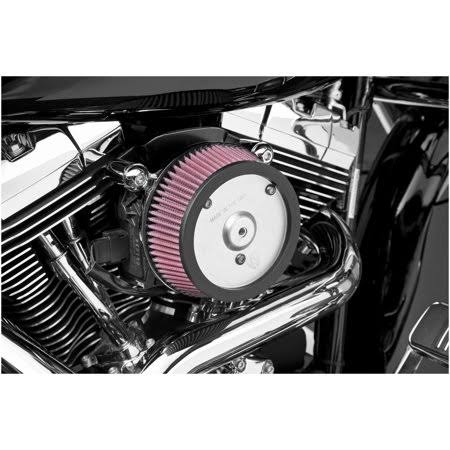 Arlen Ness 50-570 Big Sucker Stage I Air Filter Kit Black Backing Plate - Stainless Steel Filter