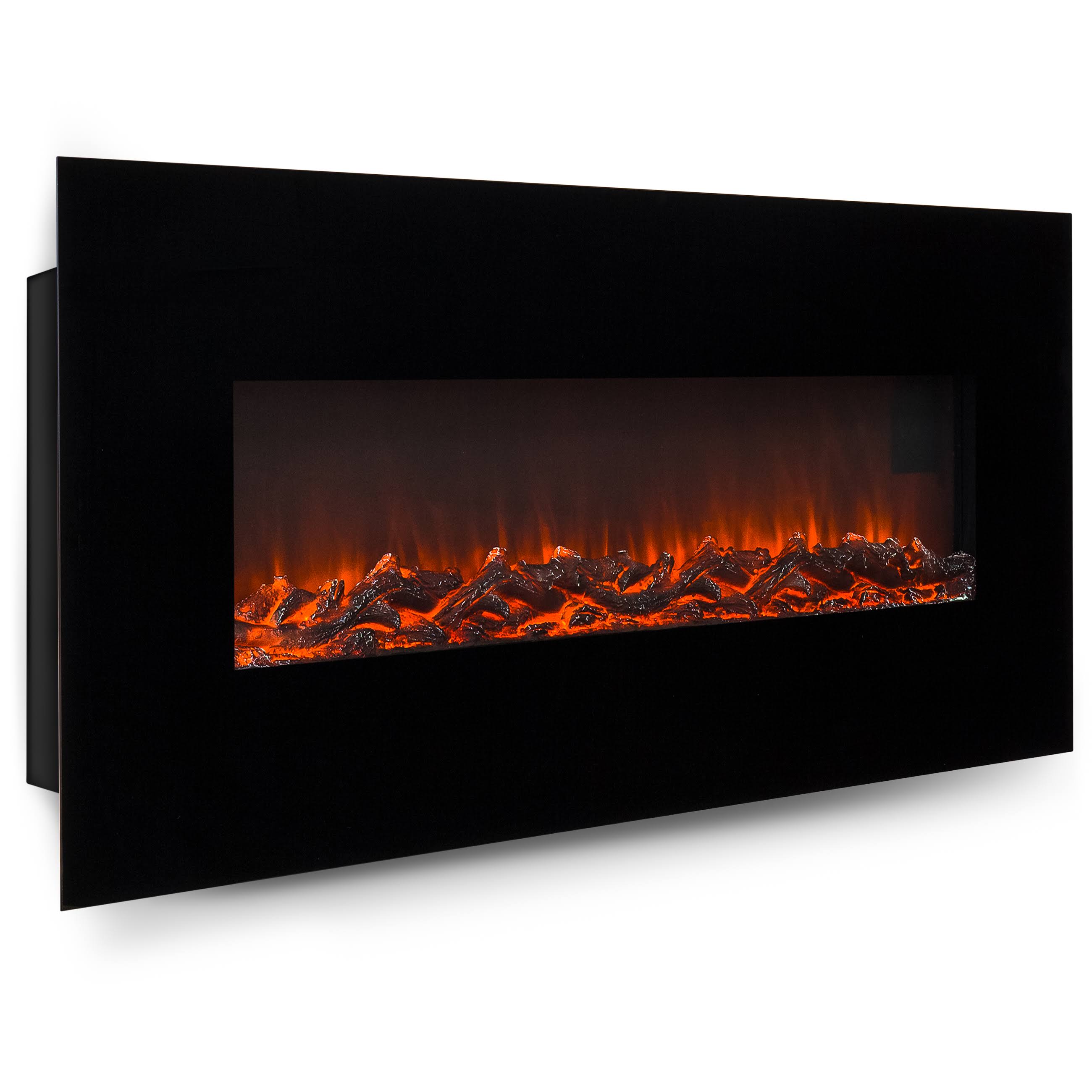 Best Choice Products Electric Wall Mounted Fireplace Heater, Black