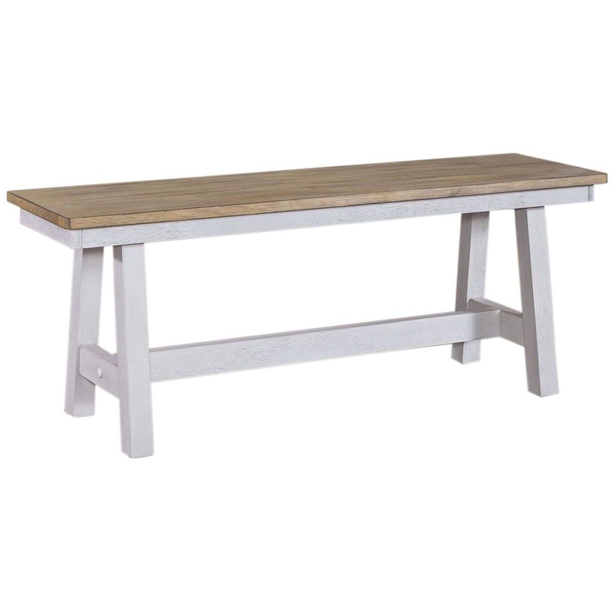 Brown/White Lindsey Farm 62WH-C9000B Backless Bench Liberty Furniture Industries Inc. Dining Seating Benches