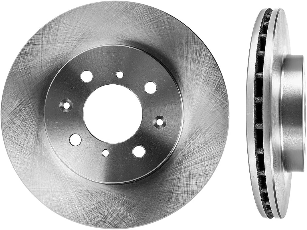 Callahan CRK14280 FRONT Premium Grade OE 262mm 4 Lug [2] Brake Rotors Set [fit Acura Integra Honda Civic Sedan Coupe Hatchback Insight]