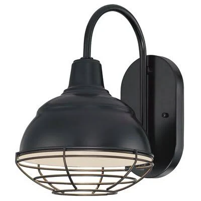 Fitzhugh Modern 1 - Bulb 11.5x22 H Outdoor Barn Light Andover Mills Fixture Finish: Satin Black