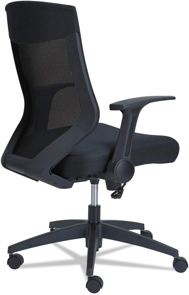 Alera ALEEBK4217 Alera Eb-K Series Synchro Mid-Back Mesh Chair, Black/black Frame
