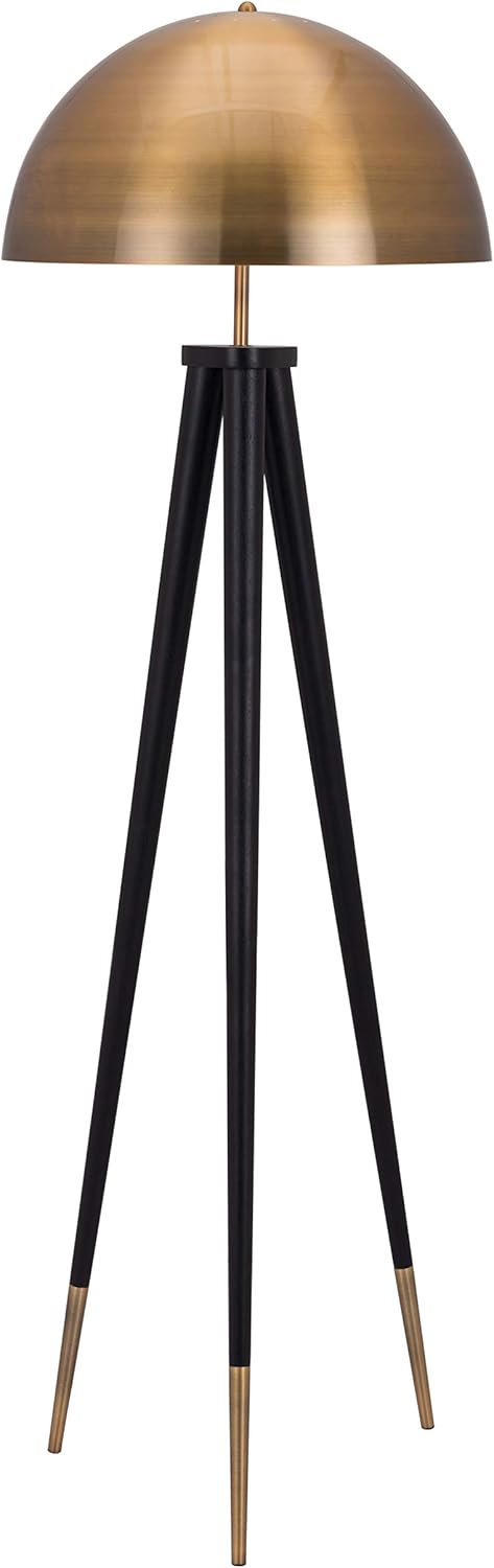Zuo Modern 56088 Floor Lamp Brass & Black Mascot