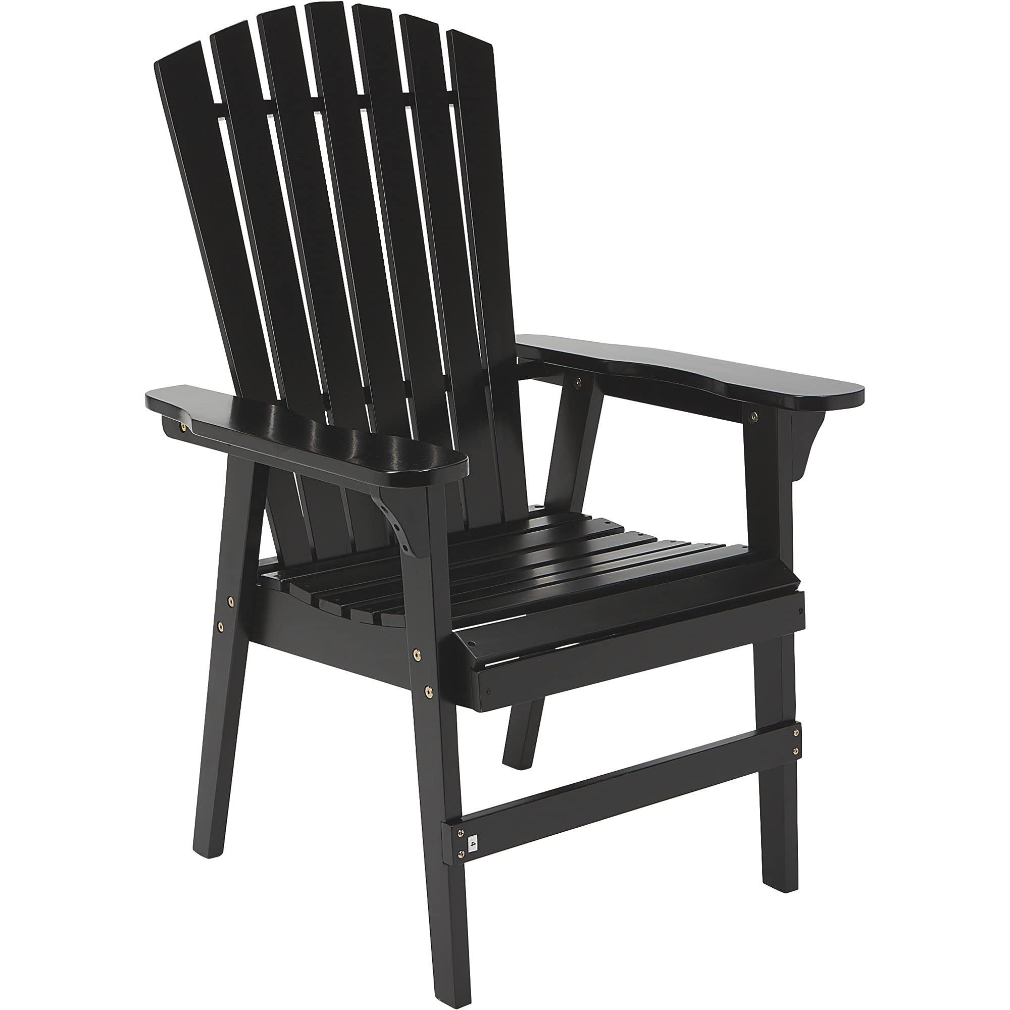 Leigh Country Painted Acacia Wood Upright Adirondack Chair - Black