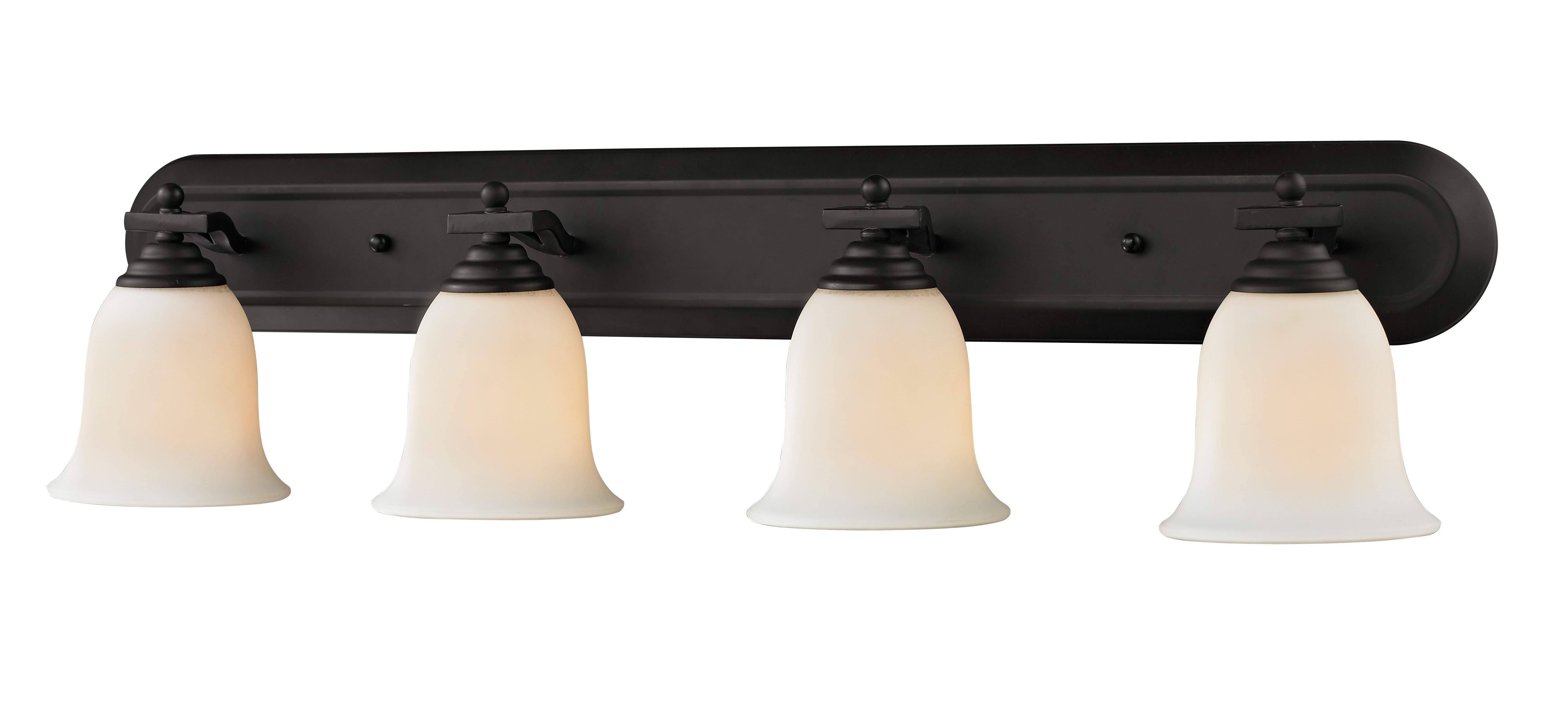 New Zlite Product Lagoon Collection 4 Light Vanity Light in Matte Black Finish
