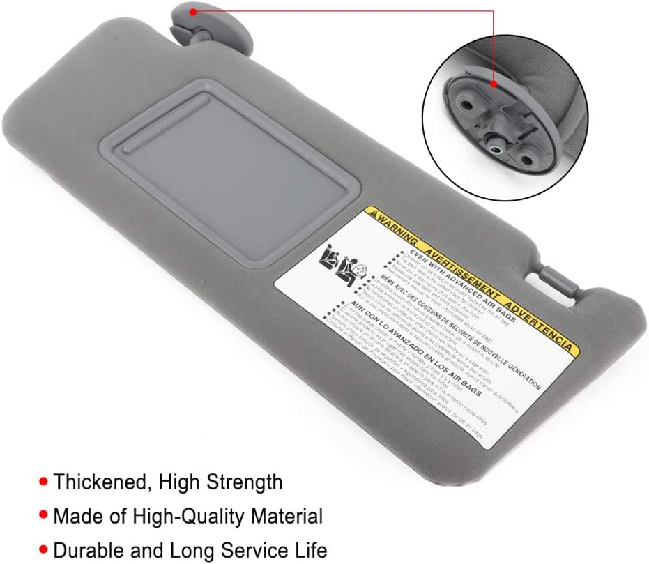 SCITOO A Pair Gray Sun Visor Assembly fit for 2005-2011 for Toyota Tacoma Windshield Visor Without Sunroof