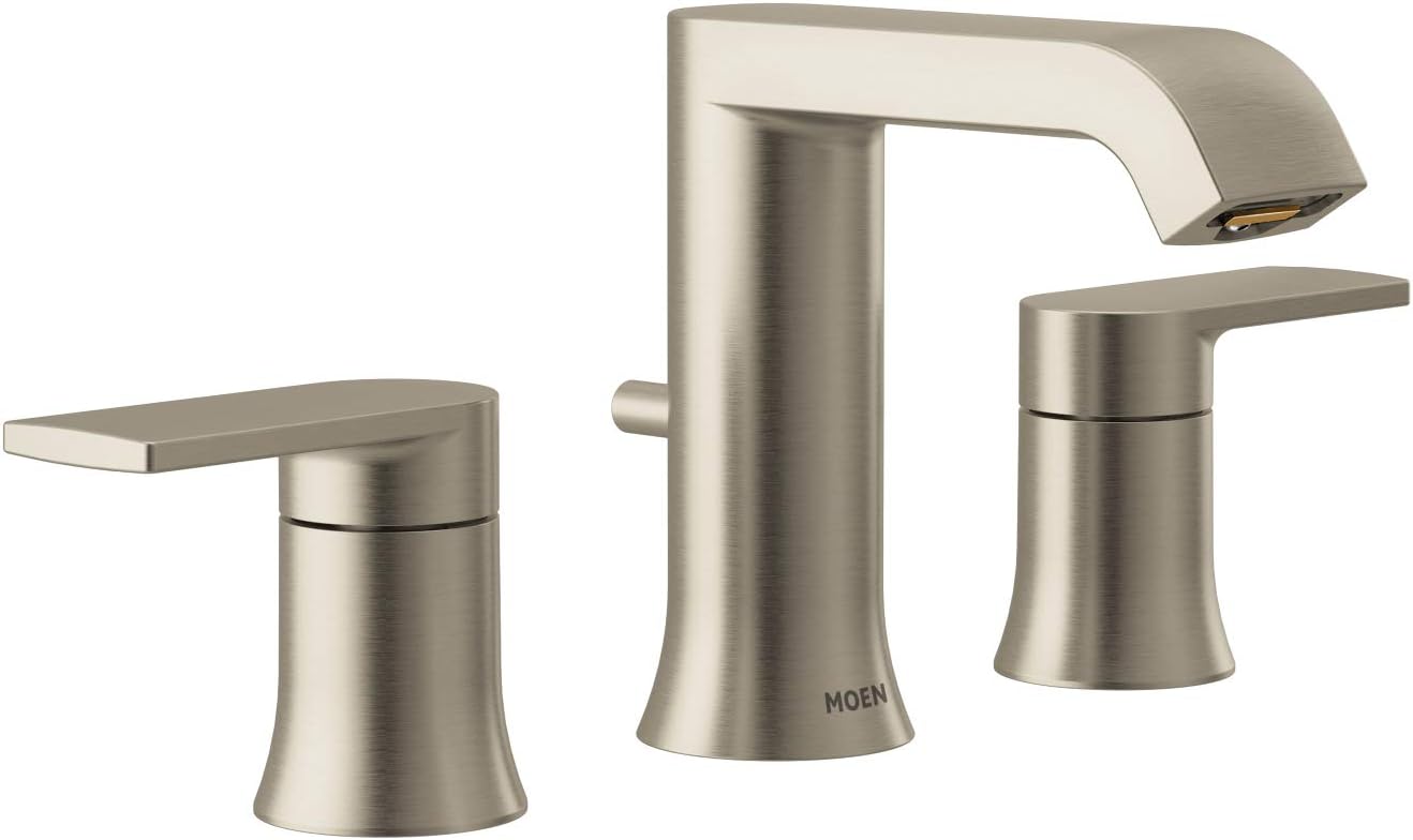 Moen T6708 Genta LX Two Handle Widespread Modern Bathroom Facuet Valve Required, Chrome Pack of 2