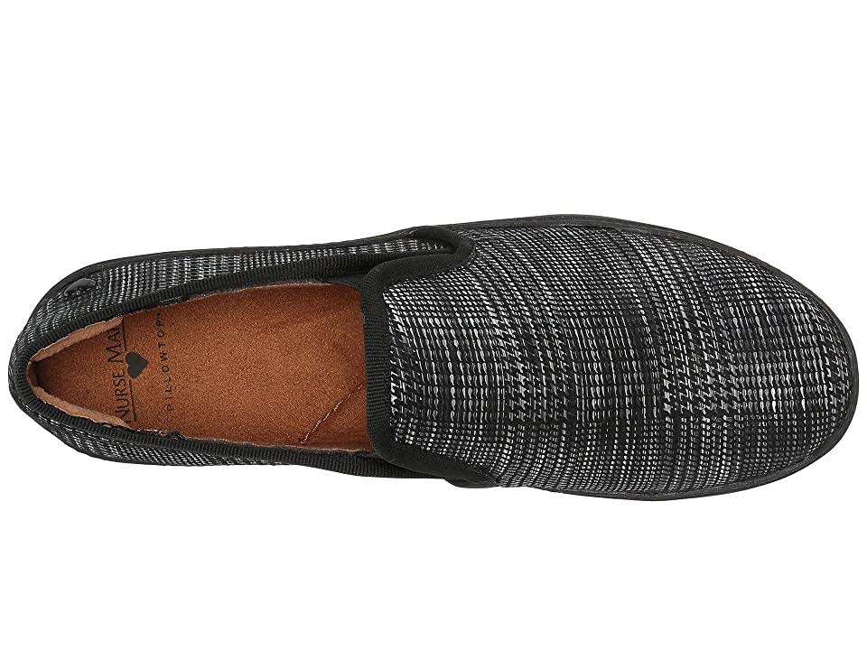 Nurse Mates Adela Slip on 7 Black Houndstooth W