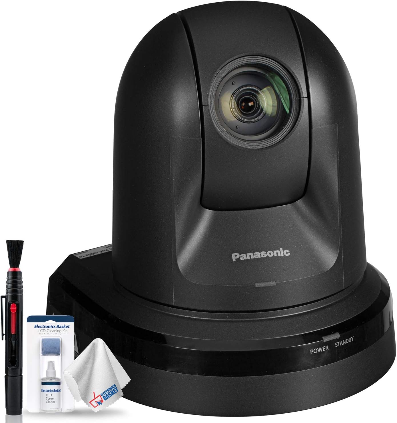 Panasonic AW-HE40HK PTZ Camera with HDMI Output (Black) + Lens Cleaning Set - Base Bundle