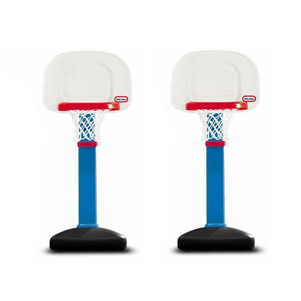 Little Tikes TotSports Easy Score Adjustable Kids Basketball Hoop Set (2 Pack)