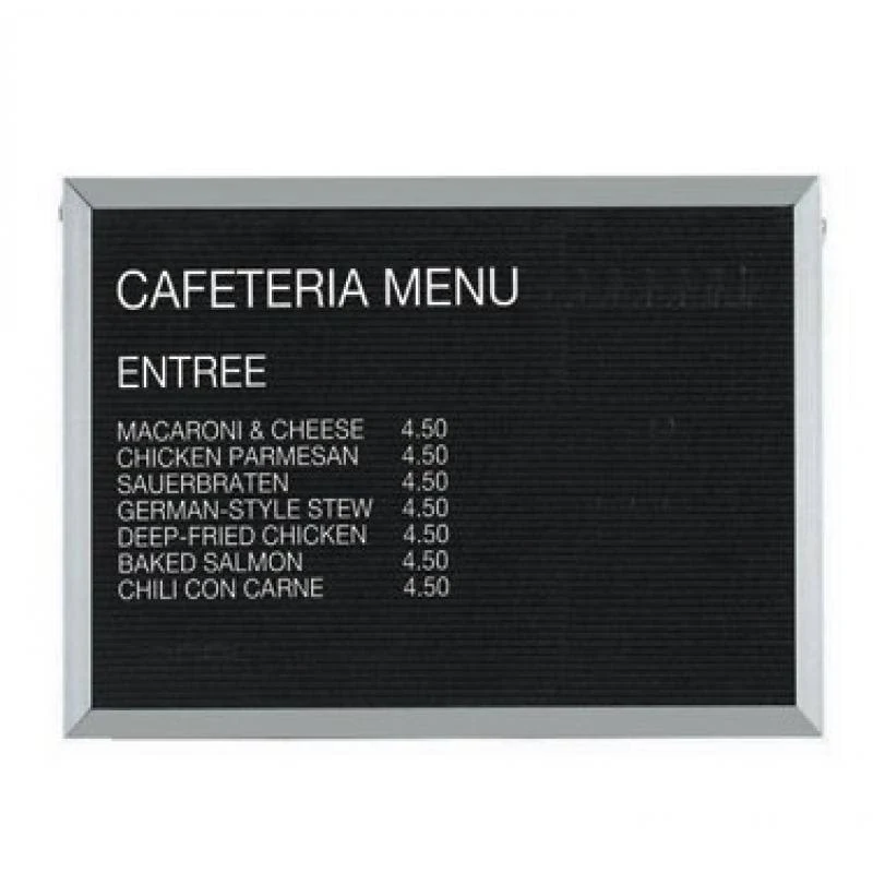 Aarco BOFD2436L Message Center Board, 36 inchw x 24 inchh, Open Face, Black Felt Panel