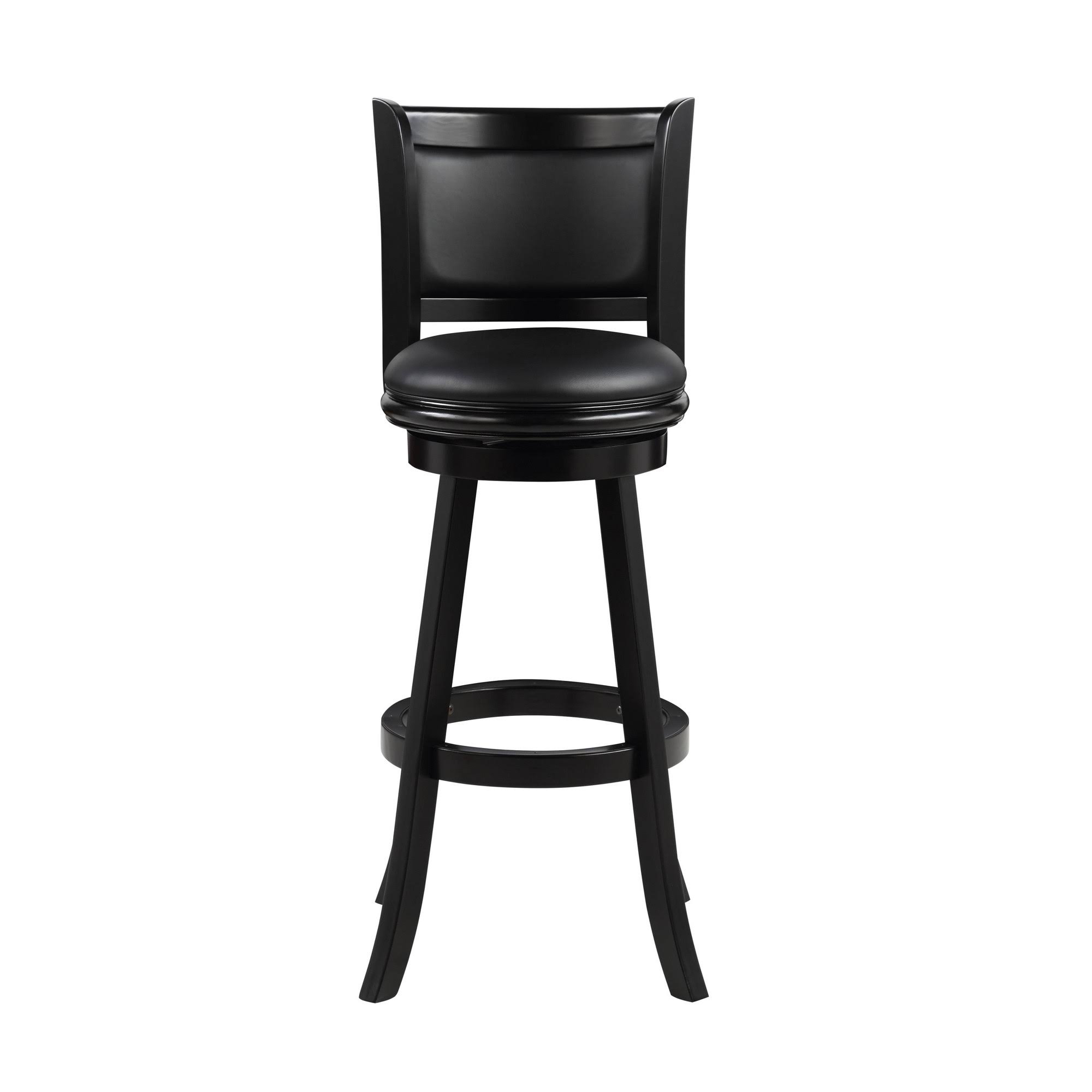 Boraam Augusta 34x22 Extra Tall Swivel Bar Stool, Black