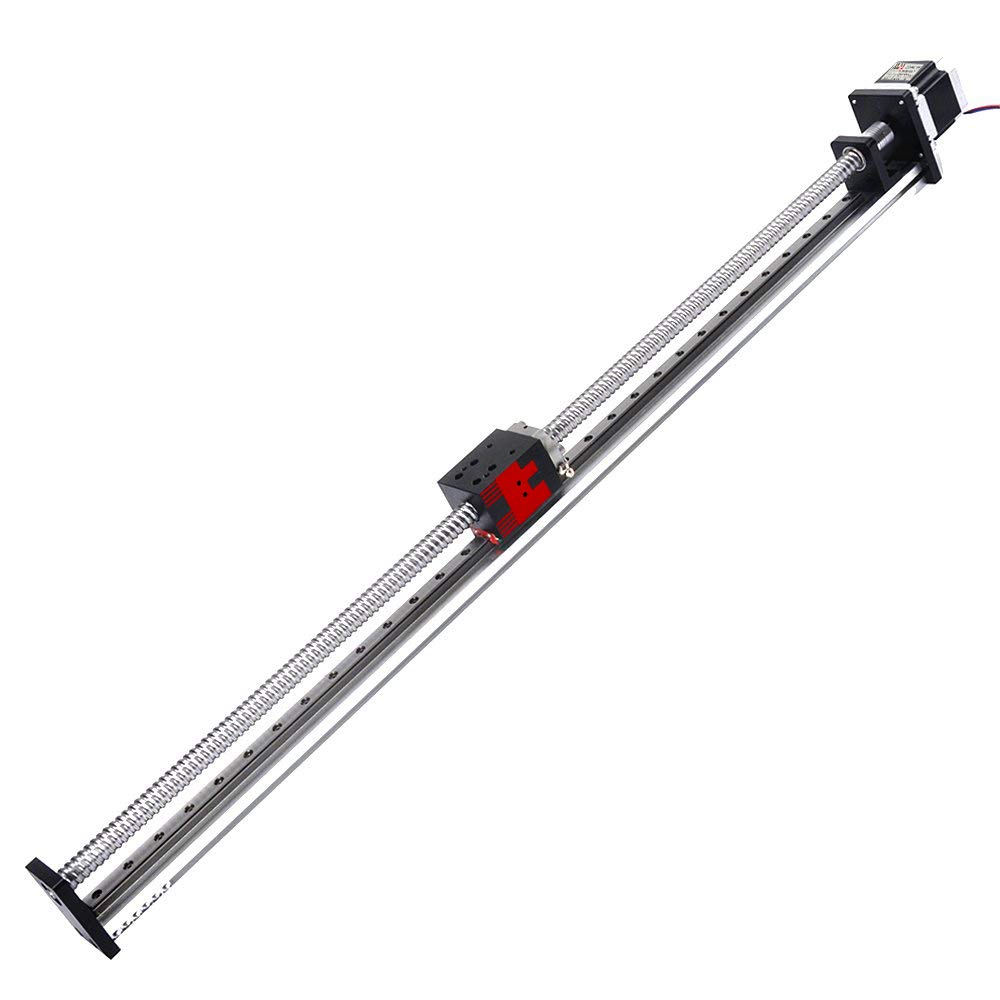 FUYU FSL40 Linear Guide Slide Table Ball Screw Motion Rail CNC Linear Guide Stage Actuator Motorized Nema 23 Stepper Motor[800mm Stroke]