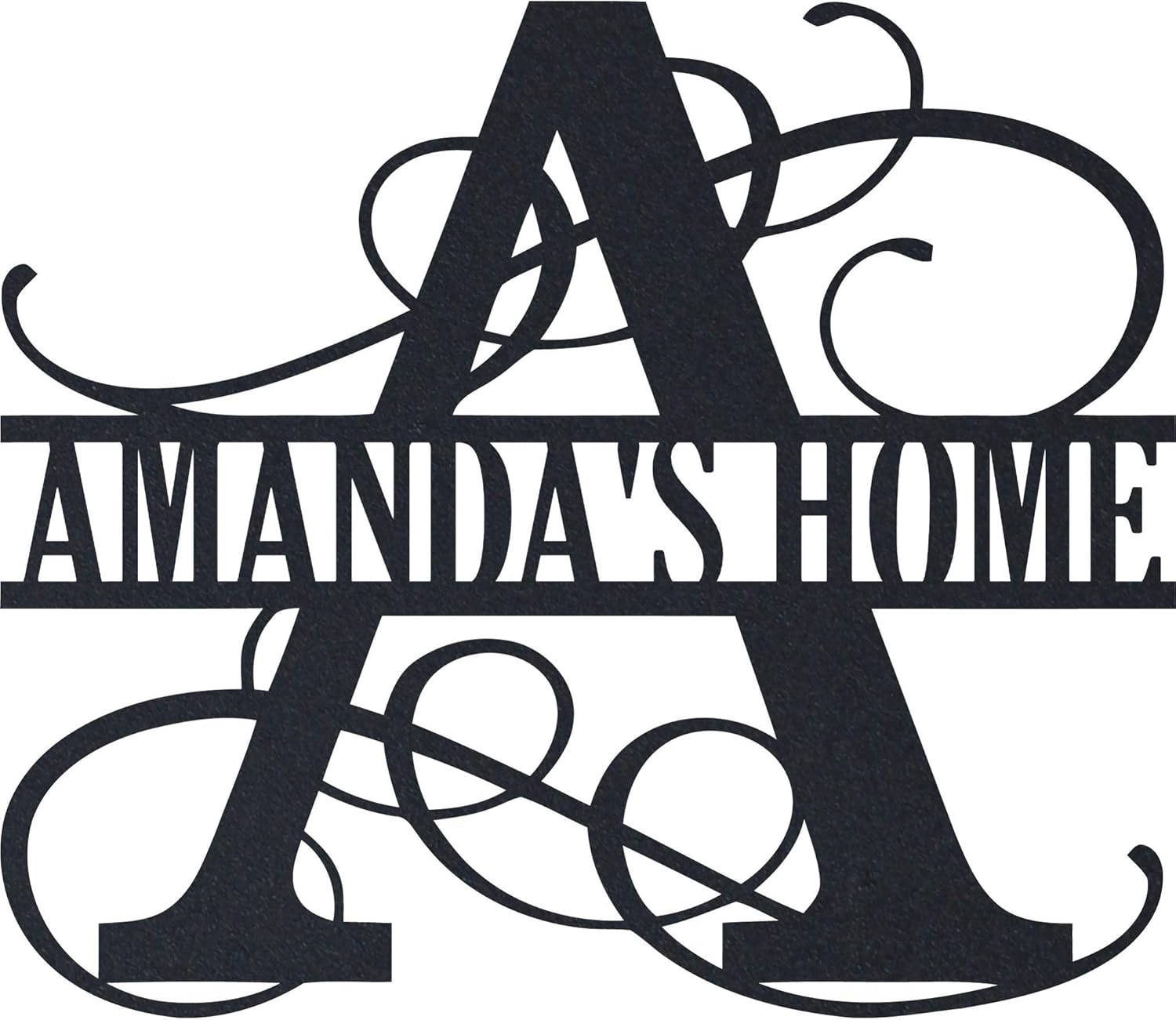 Badger Steel USA Alphabet Split Wall Decor - Metal Monogram Pack of 2