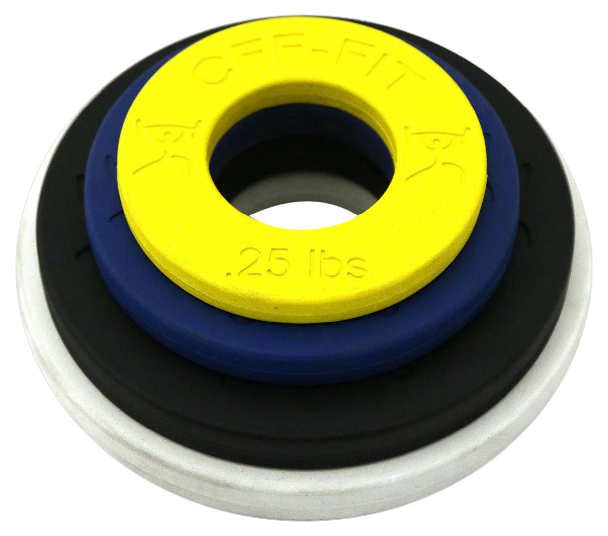 CFF 6 lb. Fractional Training Weights Set - Solid Rubber Plate Weights - Weight Lifting Competition Plates - Pairs of .25 lb.5 l