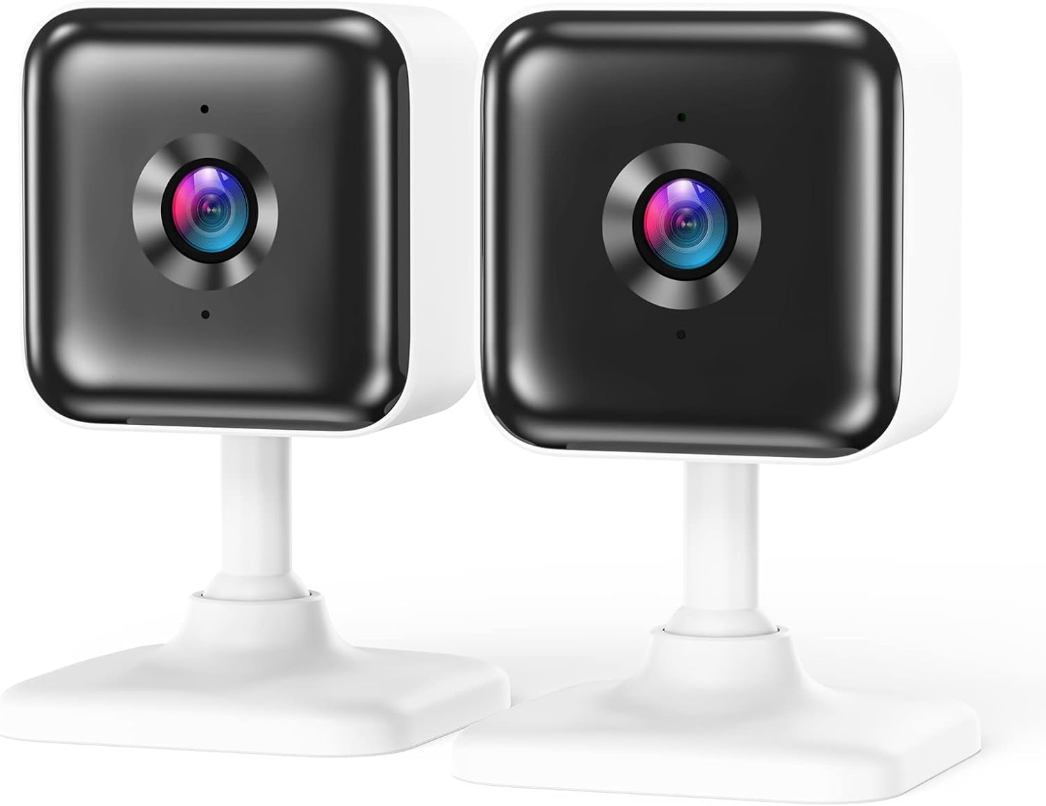 Indoor Cam 1080P FHD Wi-Fi Smart Home Security Camera with Night Vision, 2-Way Audio, Motion Detection, for Baby/Pet/Nanny/Elderly, Compatible with Alexa & Google Home, 2 Pack Pack of 2