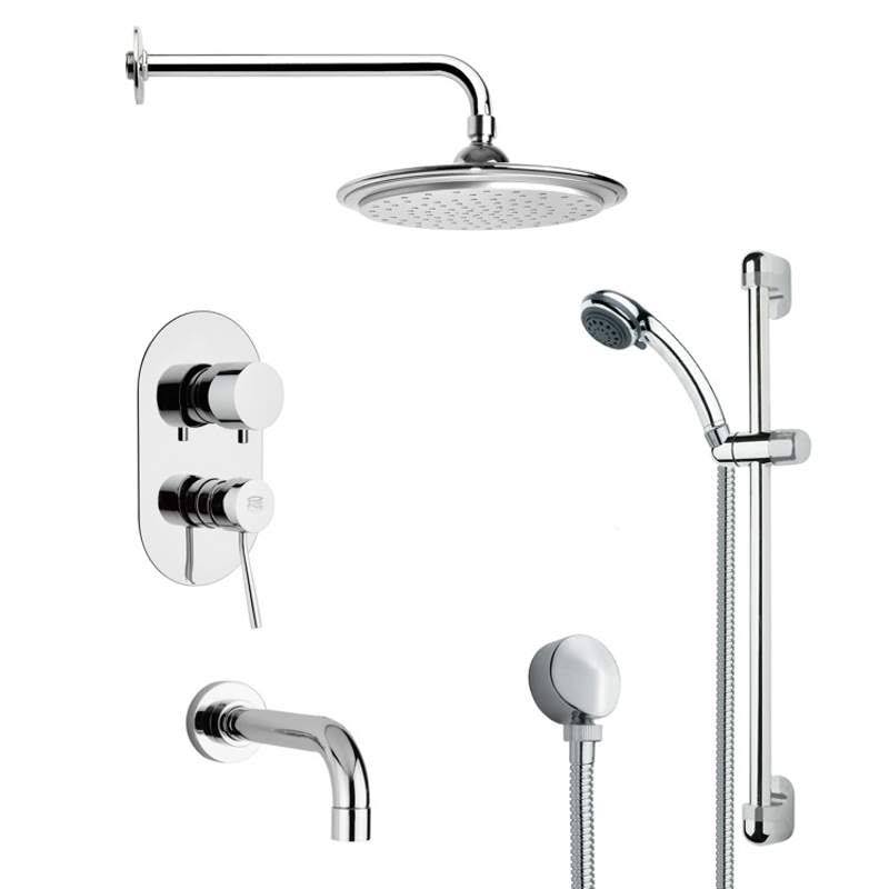 Nameeks Tsr9044 Chrome Remer Shower Tub and Shower Trim Package, Silver