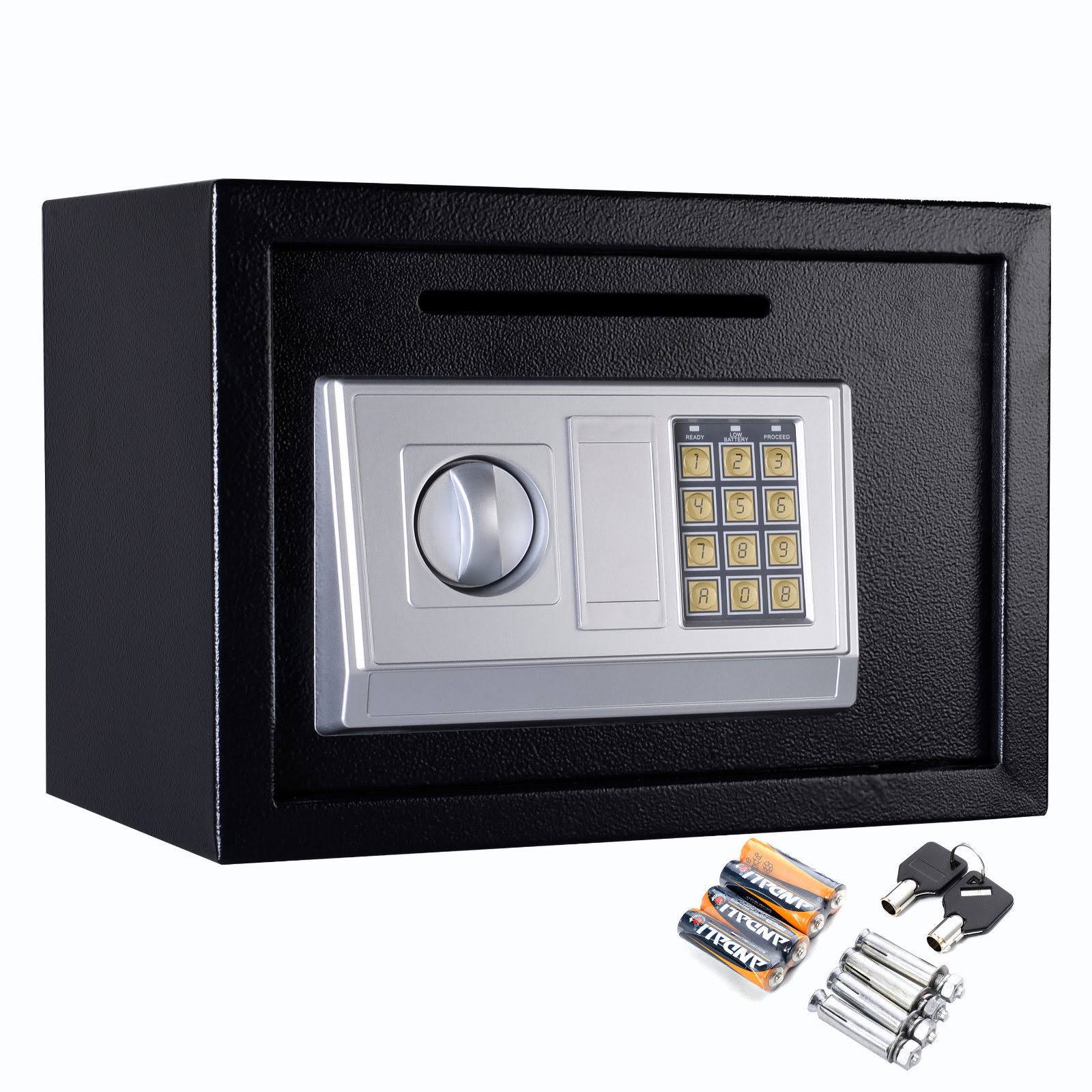 Black 14x22 Digital Depository Drop Cash Safe Box