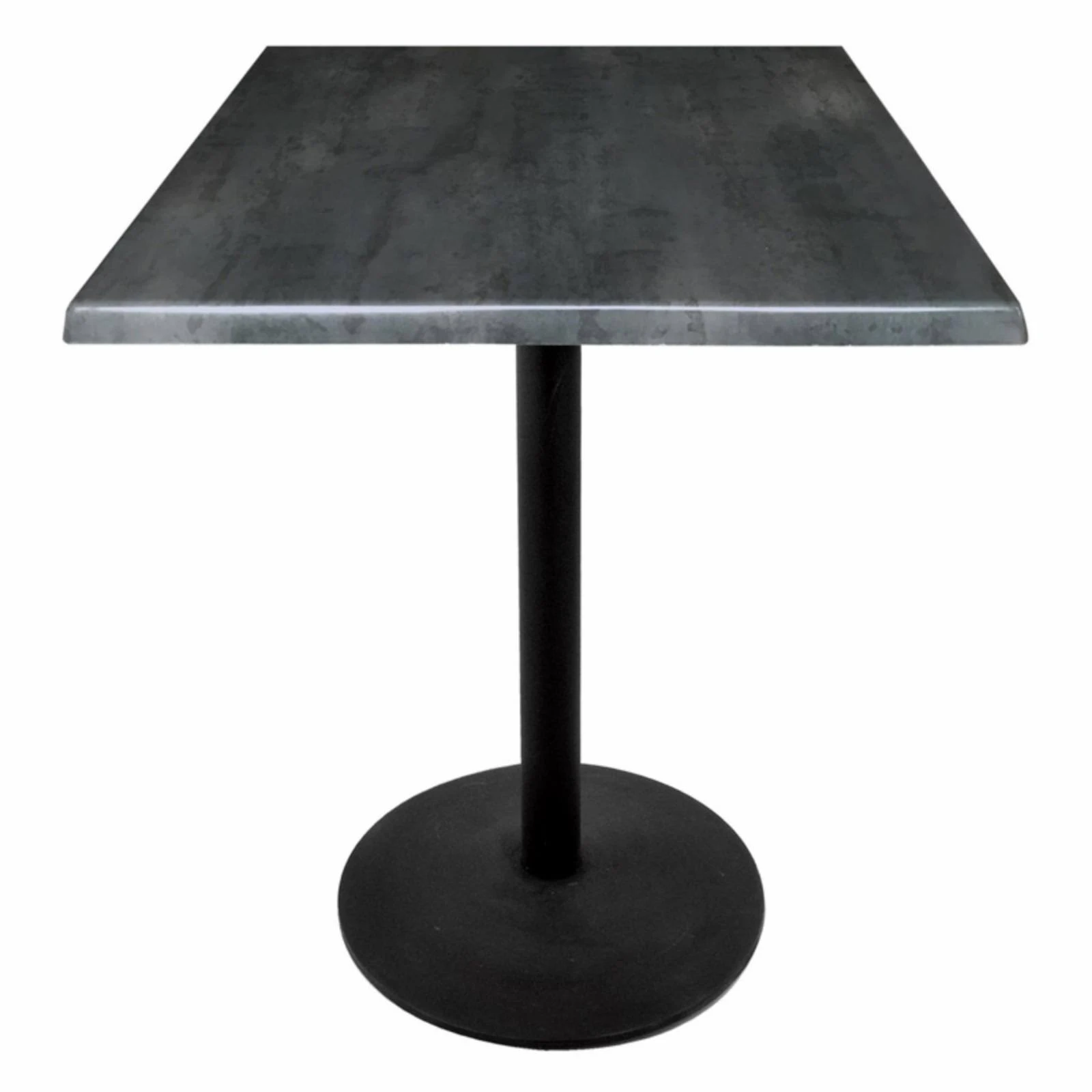 Holland Bar Stool 42x22 Table with 30x22 Square Indoor/Outdoor Black Steel Top