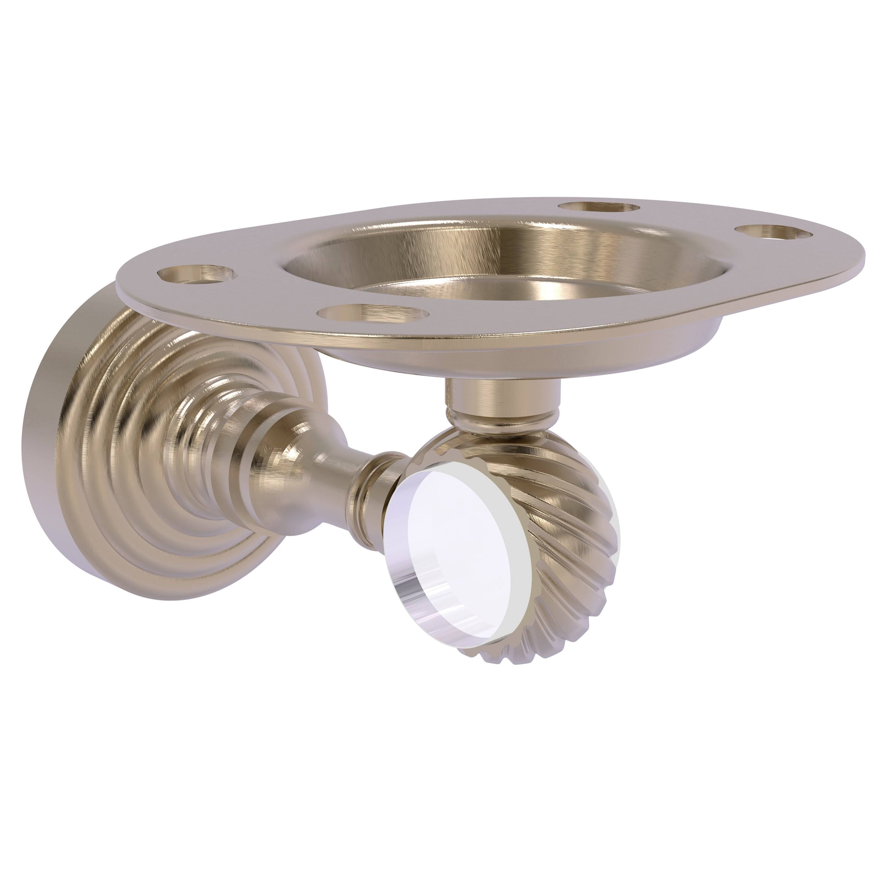 Allied Brass Pacific Grove Collection Tumbler and Toothbrush Holder with Twisted Accents - Antique Pewter