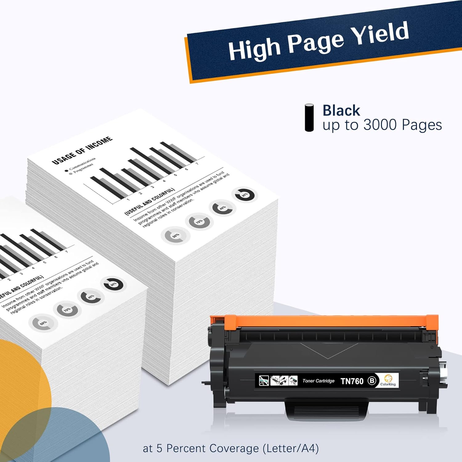 Colorking Compatible Toner Cartridge Replacement for Brother TN760 TN-760 TN 760 TN730 TN-730 for HL-L2350DW HL-L2395DW MFC-L2710DW MFC-L2750DW DCP-L2550DW HL-L2390DW HL-L2370DW Printer (Black 4-Pack) Pack of 2