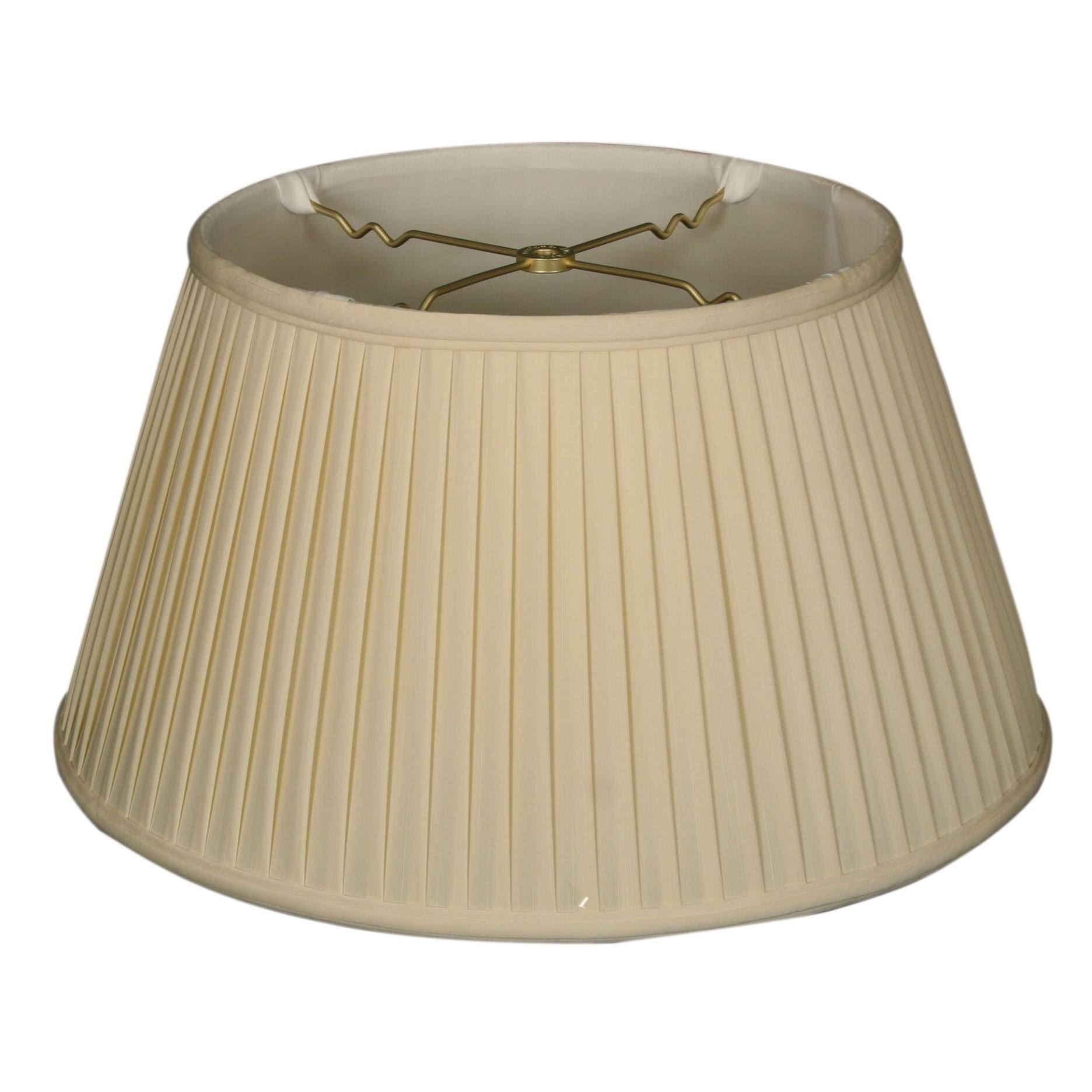 Royal Designs 6-Way / Side Pleat Basic Lamp Shade, Black/Gold, 9.5 x 15 x 8