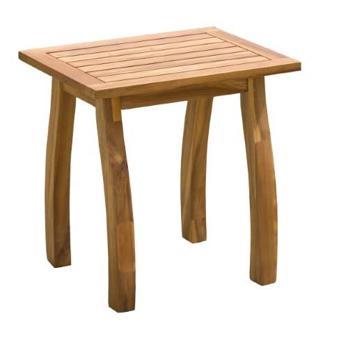 Carlo Outdoor Wood Acacia Accent Table, Teak Finish