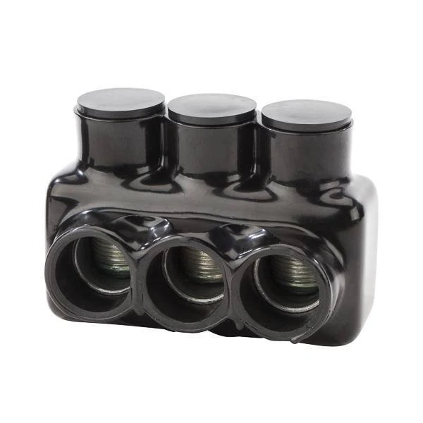 NSI IPLD750-3 Polaris Multi Cable Connector BLOCK; 750-250 MCM, 3 Ports, 600 Volt, Plastisol, Black