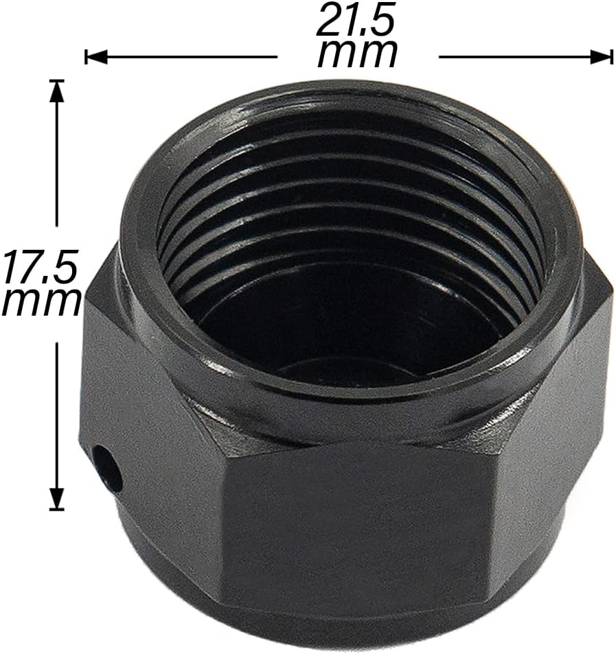 CNRAQR AN8 Flare Cap Tube Fitting Hex Head Port Fitting Adapter Aluminum 2PCS Pack of 2