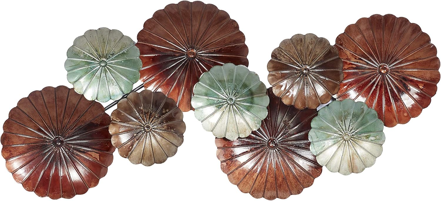 Deco 79 Contemporary Metal Floral Montage Wall Decor, 20