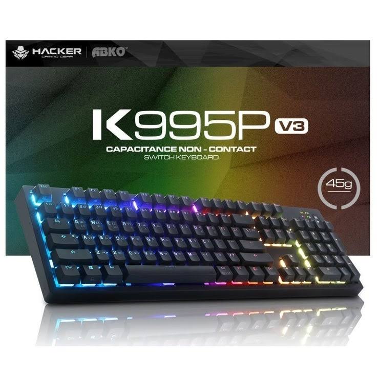 Abko K995P V3 Electro-Capacitive Full Mechanical Keyboard - En/kr - Black