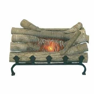 Pleasant Hearth Electric Fireplace Logs Fake Wood Burning Insert Crackling Glowing Decor W Grate