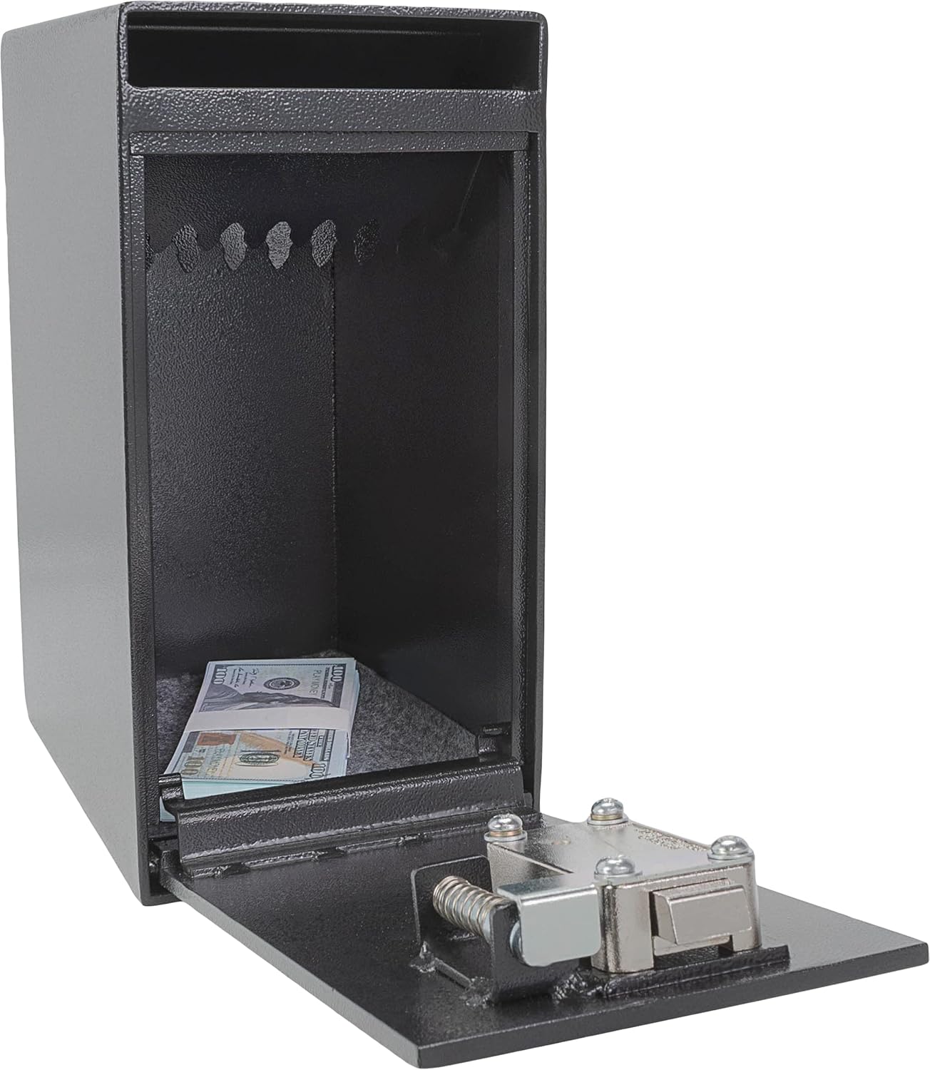 Barska AX13558 Dual Key Depository Safe 0.27 Cu Ft with Drop Slot and Quick Release Bolt, Black