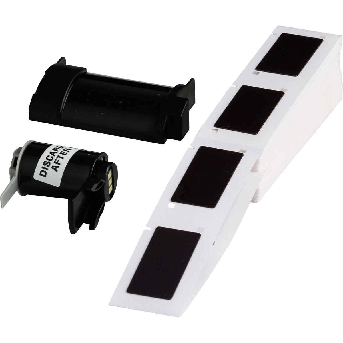 Brady PTLEP-173-593-BK Raised Panel LABEL, 2 in W x 1 in H, Black,