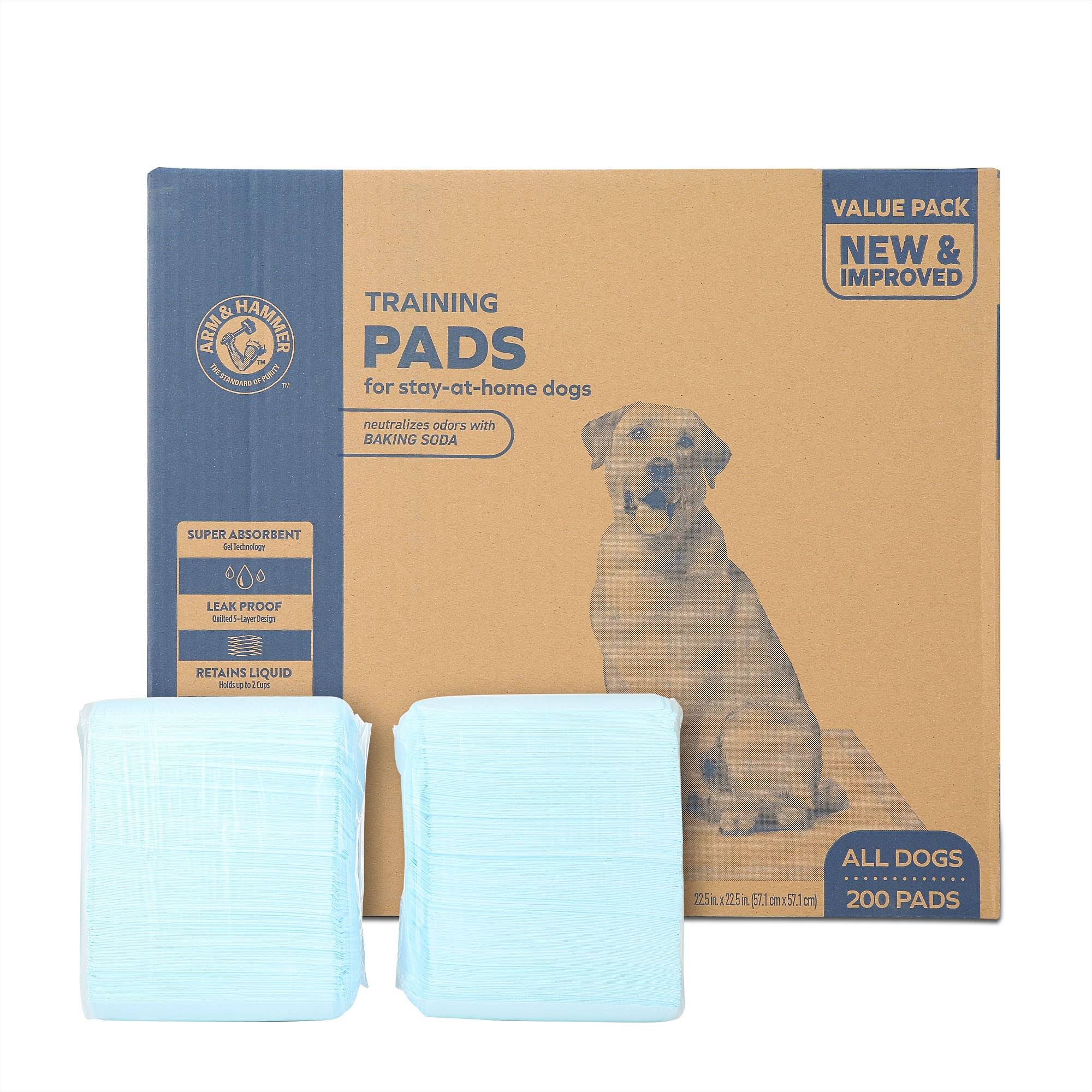 Arm u0026 Hammer for Dogs Puppy Training Pads with Attractant | New u0026 Improved Super Absorbent, Leak-Proof, Odor Control Qui