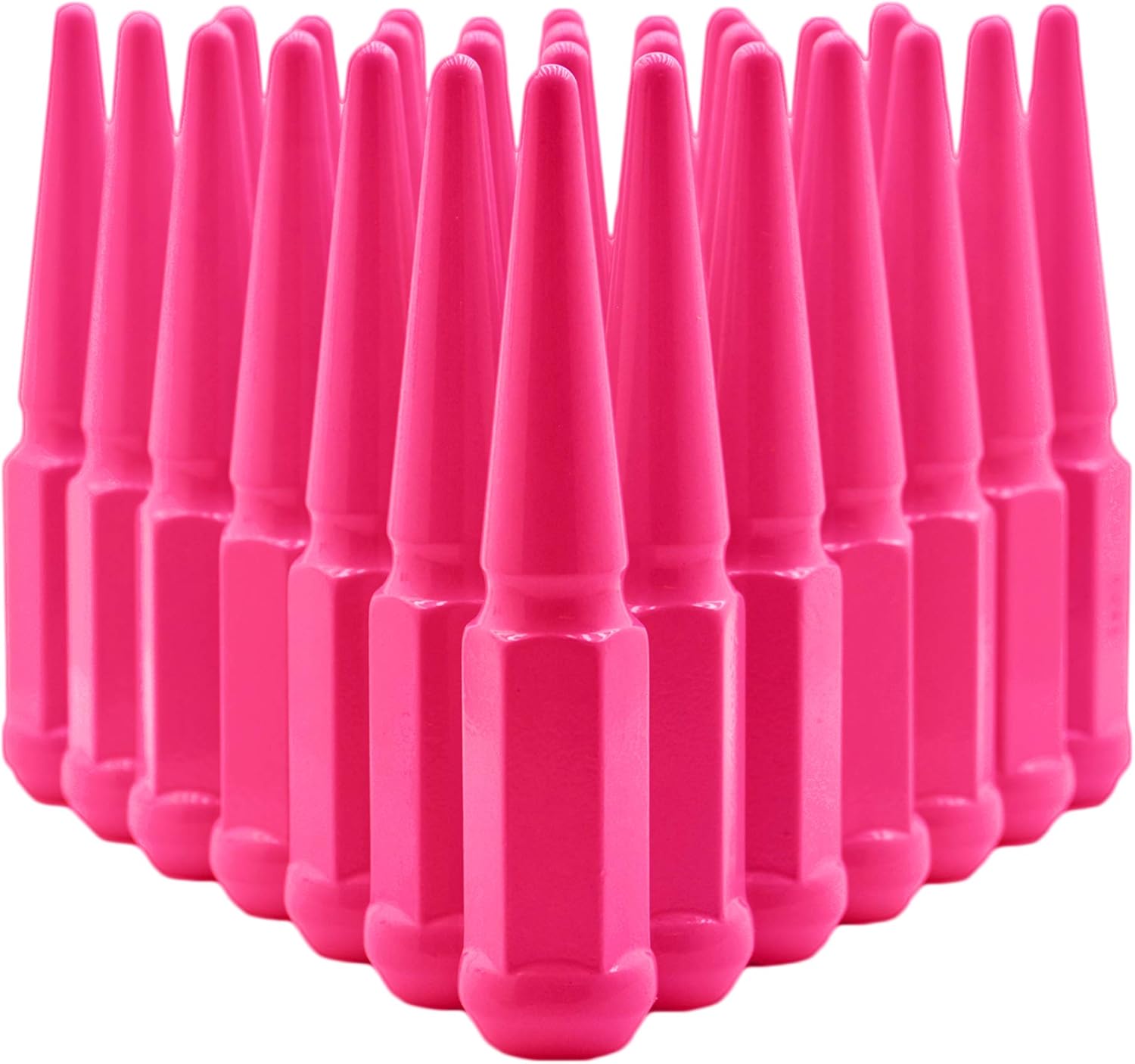 Venum wheel accessories 32 Pc Hot Pink Spike Lug Nuts Powder Coated | Steel | 4.5