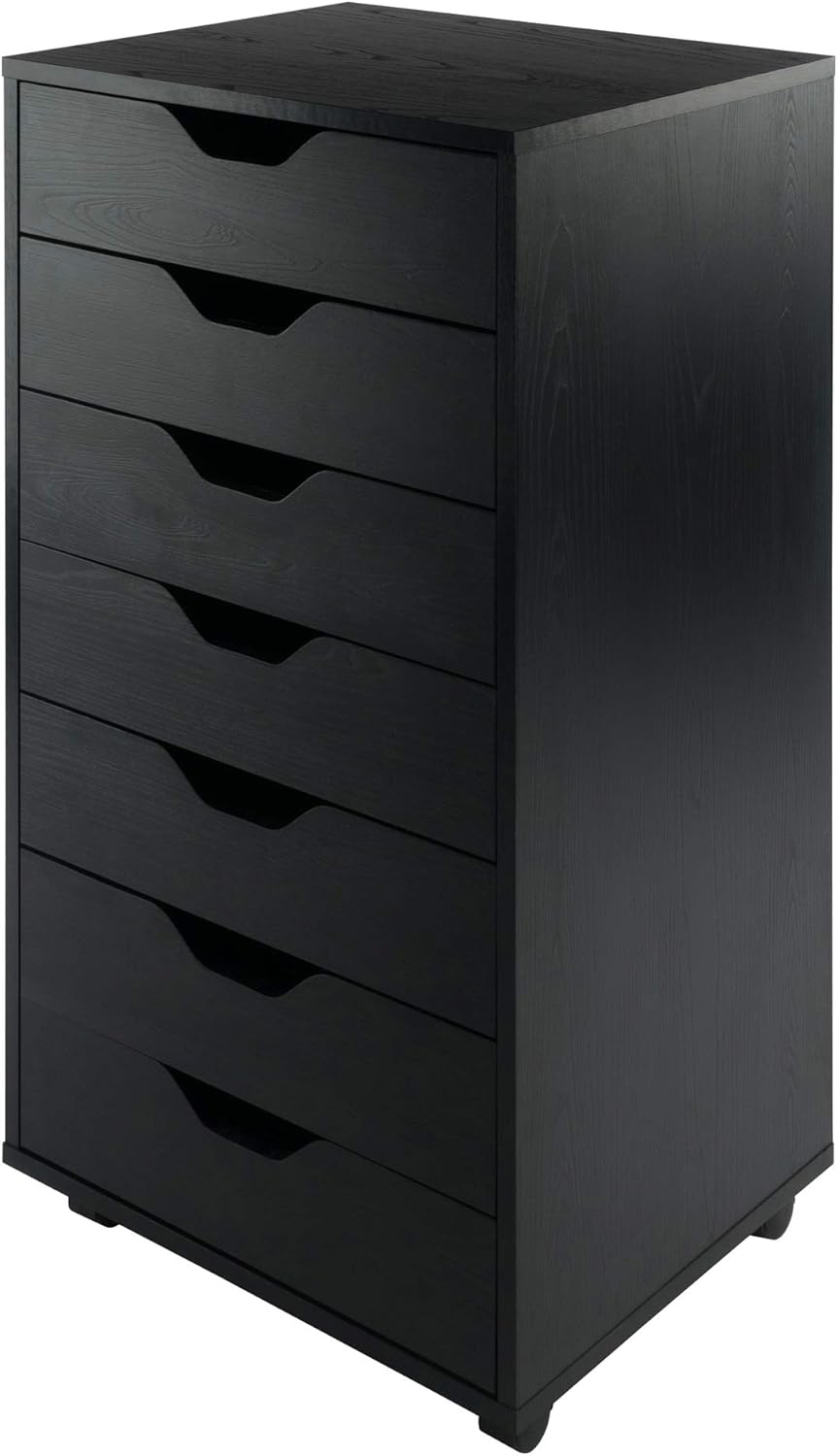 Winsome Halifax Storage/Organization, 7 drawer, Black