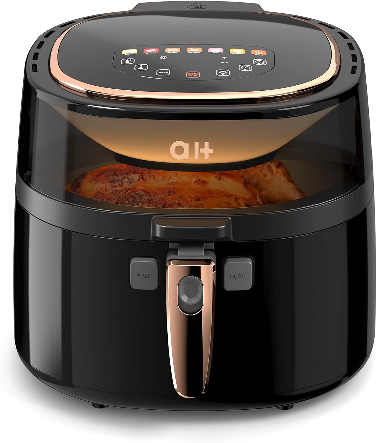 Large Air Fryer 8 Quart with Viewing Window, Big Capacity Family Size Oilless Airfryer Oven with 100 Recipt Digital Recipe Cookbook, Nonstick Basket and Dishwasher Safe