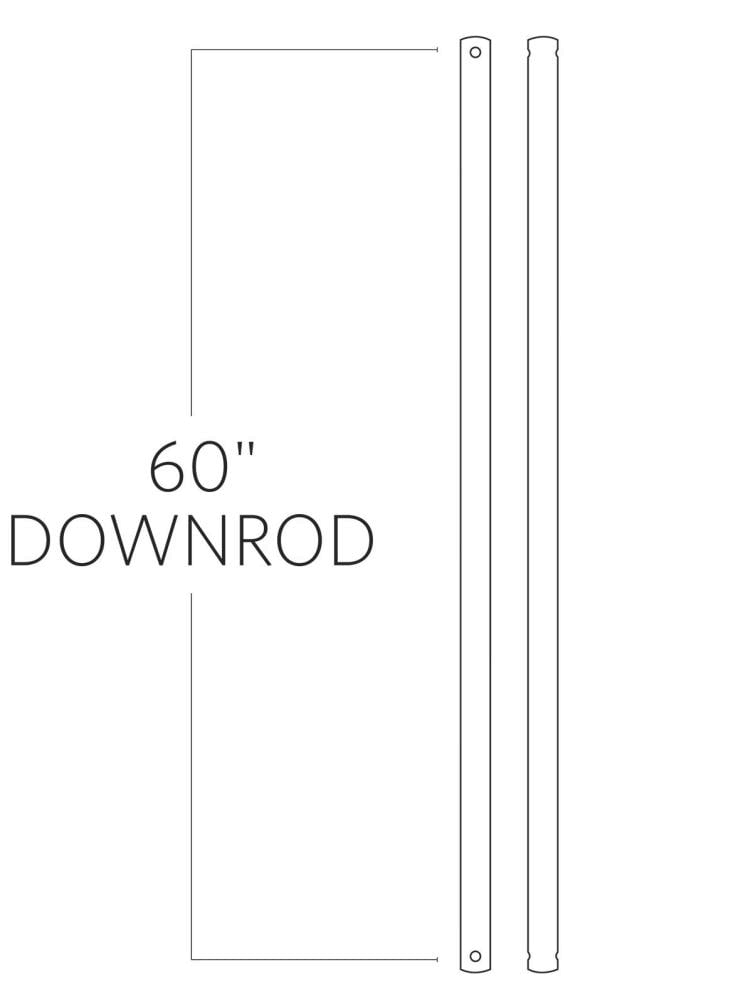 Monte Carlo DR60MBK 60x22 Downrod - Midnight Black