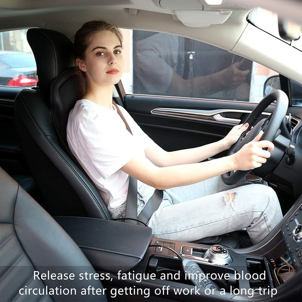 Vibration-Back-Massager with Heat, Back-Massage-Cushion, Chair Seat Massager with 10 Vibrating Nodes to Release Stress and Fatigue, for Home Office Use