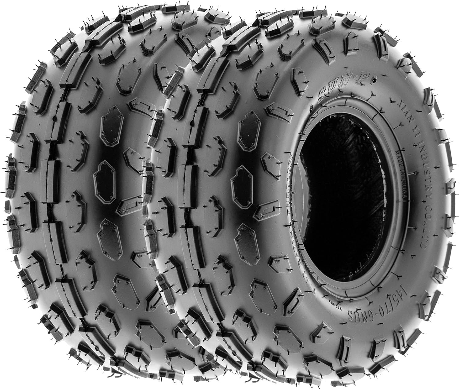 Set of 2 SunF A015 Sport-Racing ATV/UTV Tires 145/70-6, 6-PR