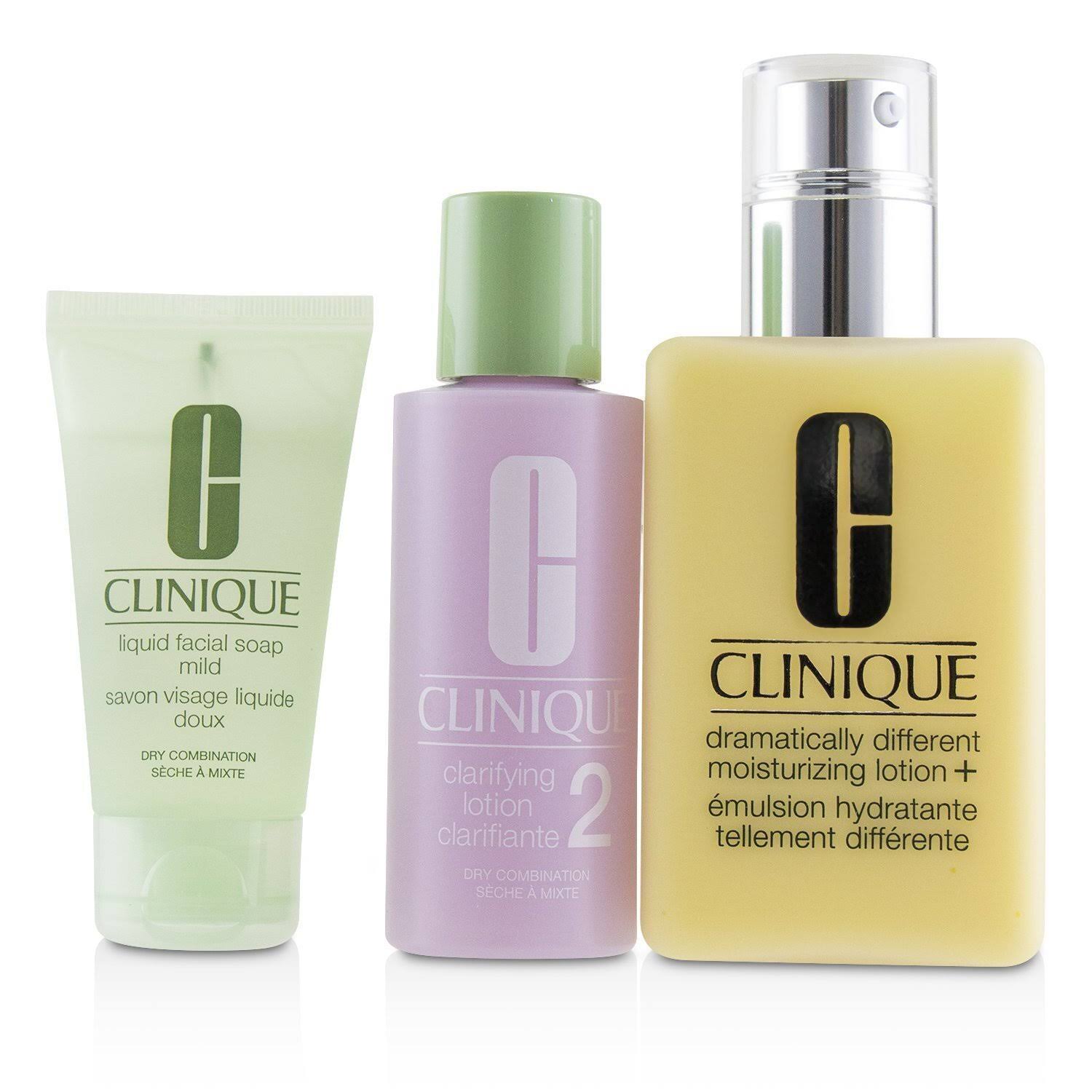Clinique 3-Step Skin Care System (skin Type 2): Ddml+ 200ml + Clarifying Lotion 2 60ml + Liquid Facial Soap Mild 30ml