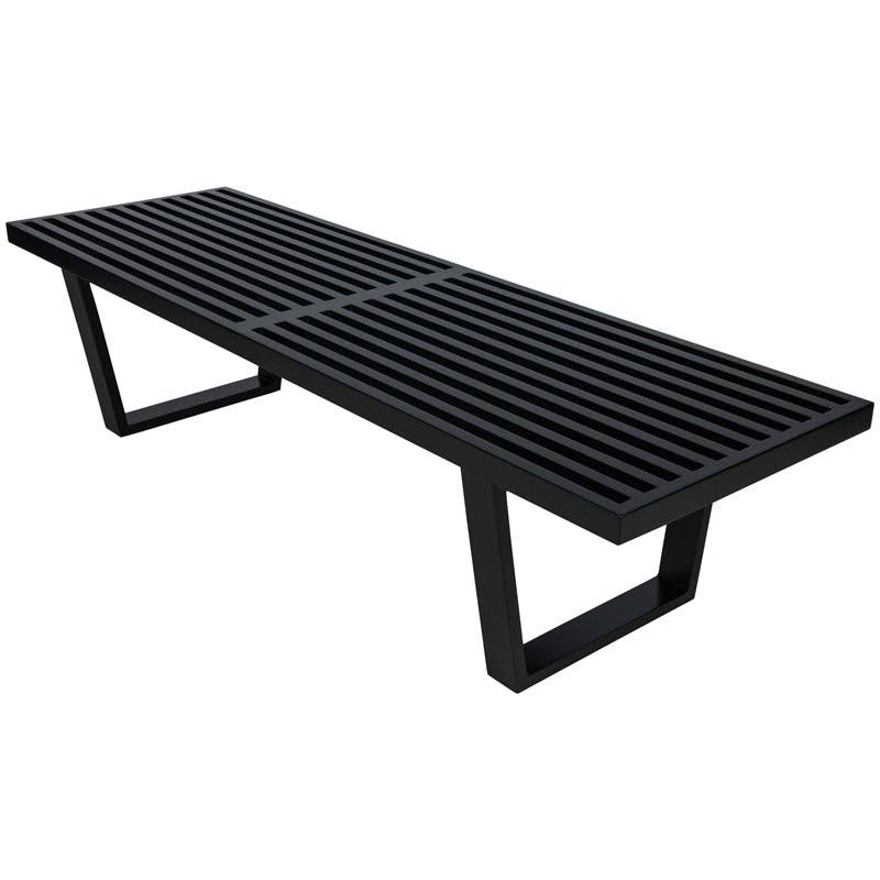Allora Mid-Century Platform Bench in Black - A-5145-1952835