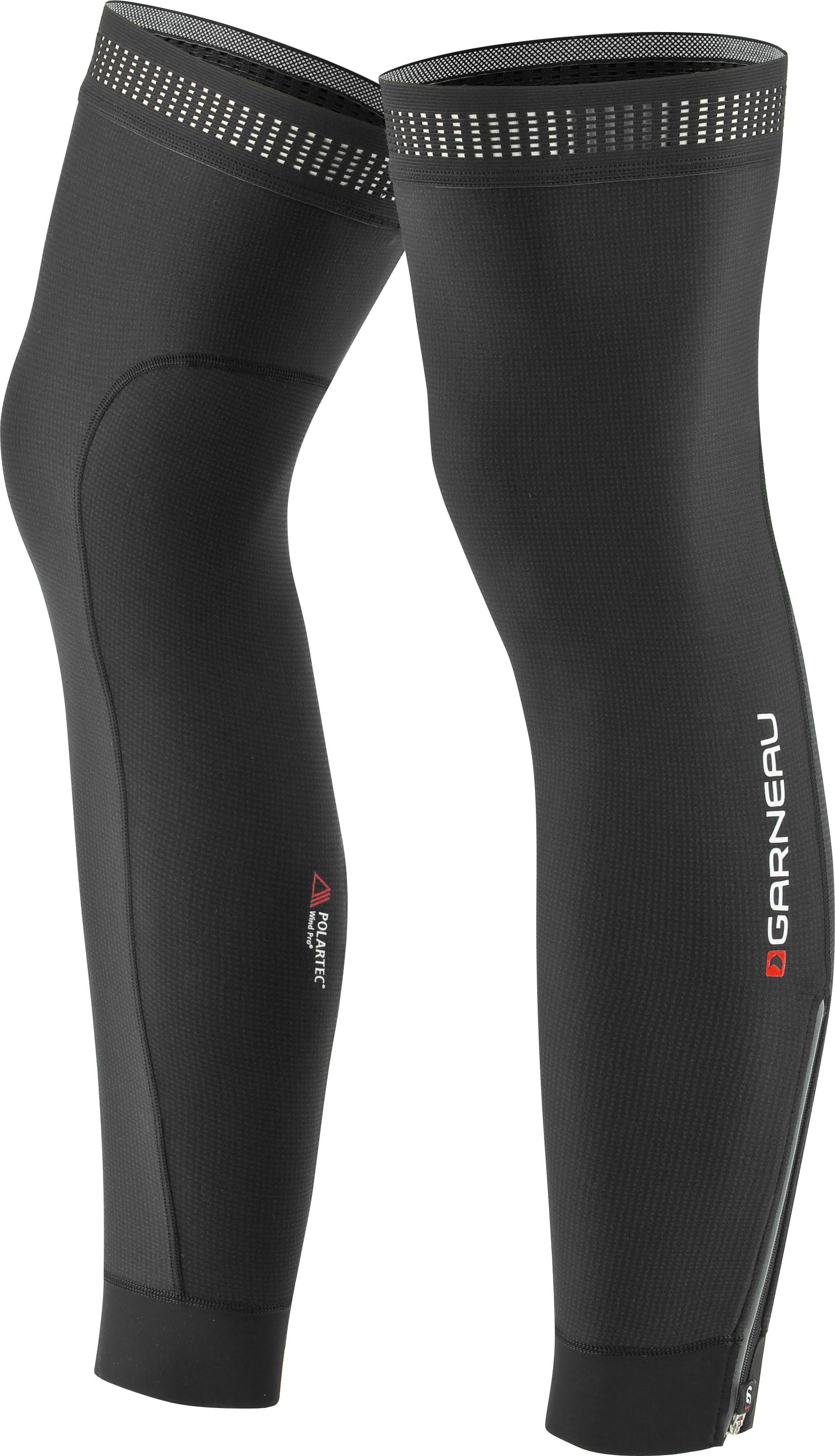 Louis Garneau Wind Pro Zip Leg Warmers: Black
