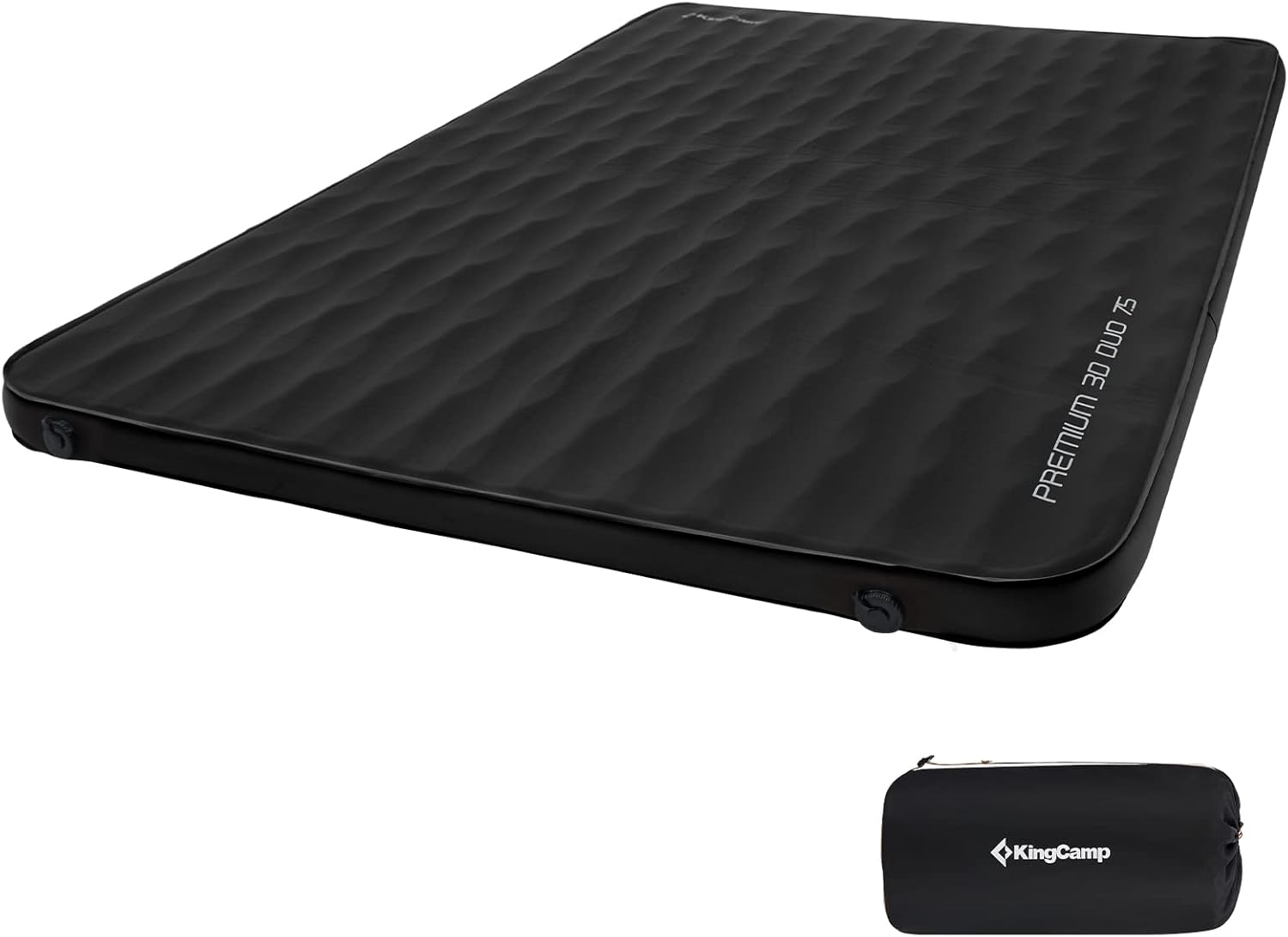 KingCamp Outdoor Air Sleeping Camping Pad Thick Inflating Foam Mattress Backpacking Lightweight High R-Value Double Single Comfort Portable Camping Pad for Hiking Tent/ Indoors