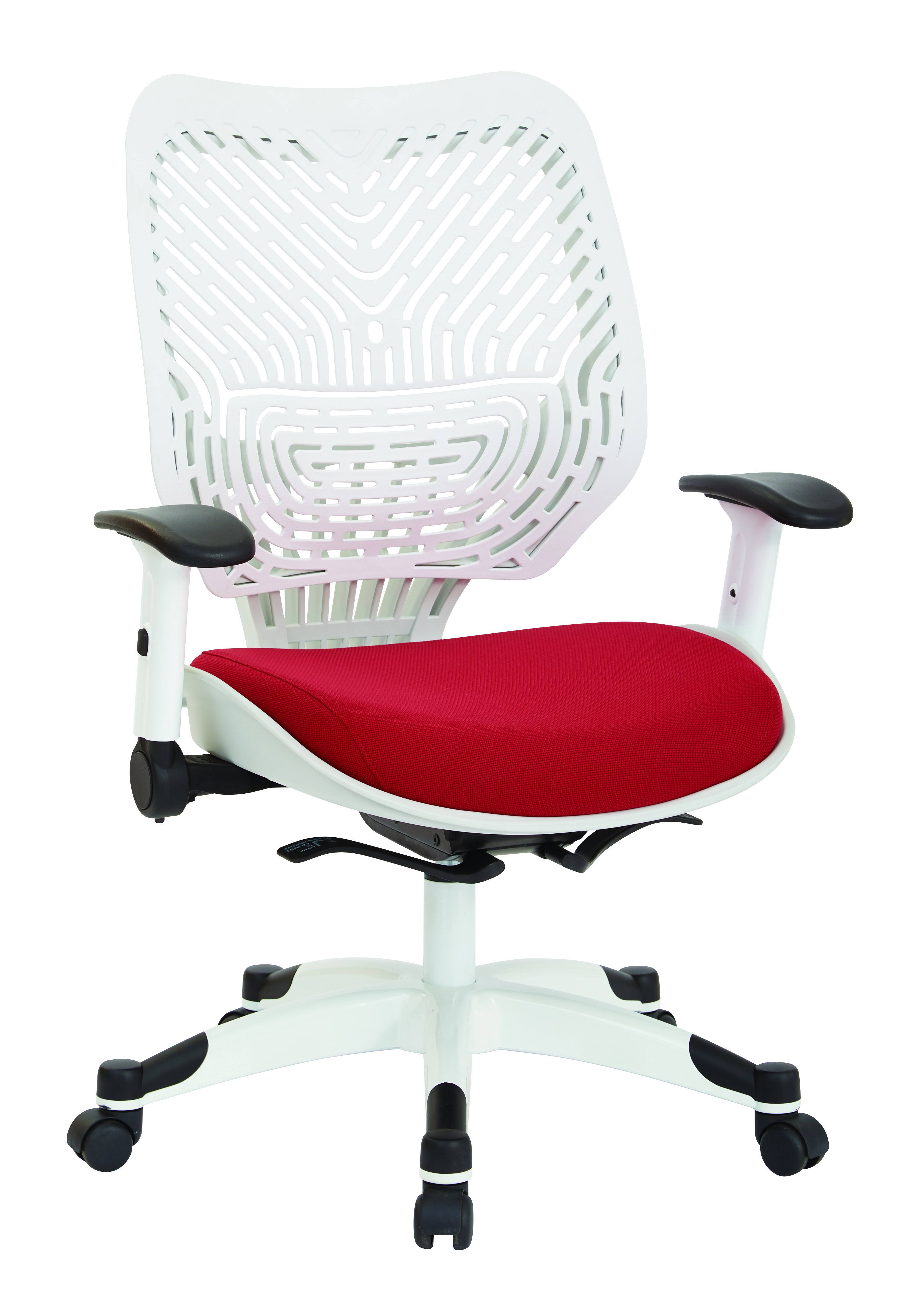 Office Star White Self Adjusting SpaceFlex Back Managers Chair