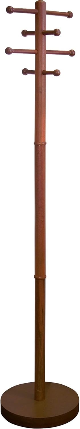 Advantus 40808 Wood Coat Trees 8 Pegs 68-Inch H Cherry Pack of 2