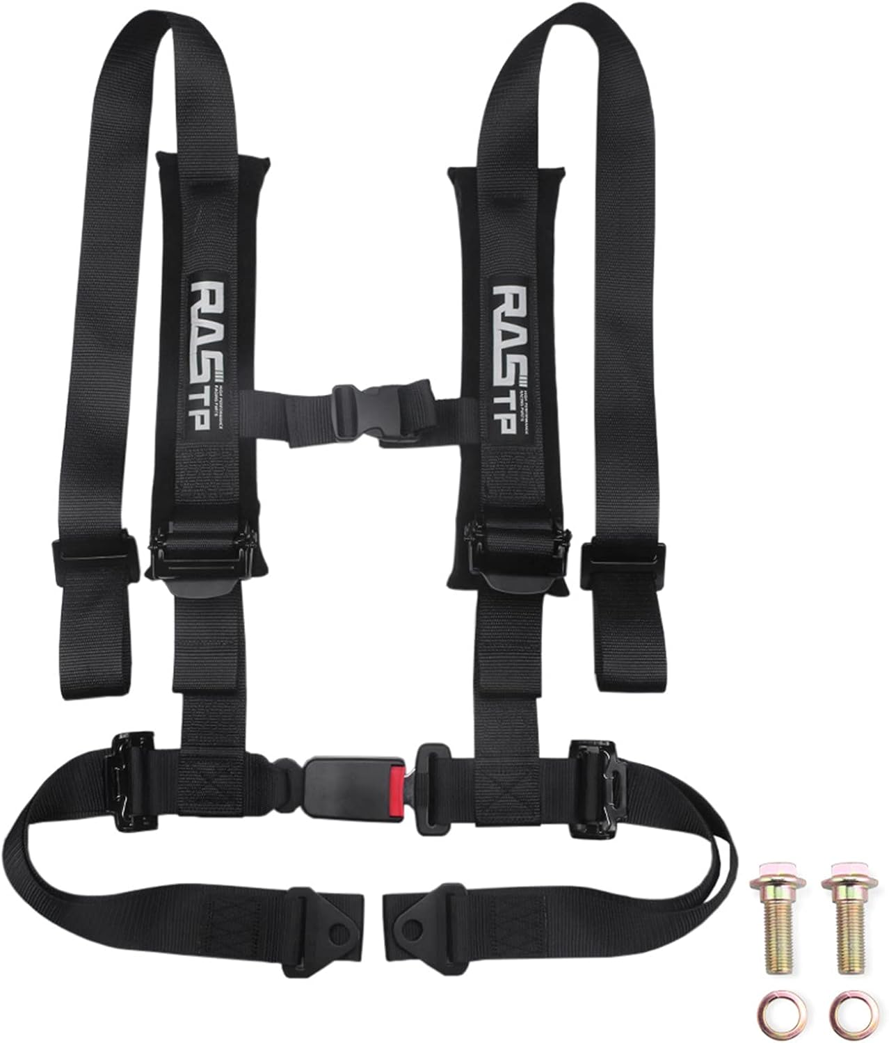 RASTP 4 Point Harness with Ultra Comfort Heavy Duty Shoulder Pads,Black(Pack of 1)