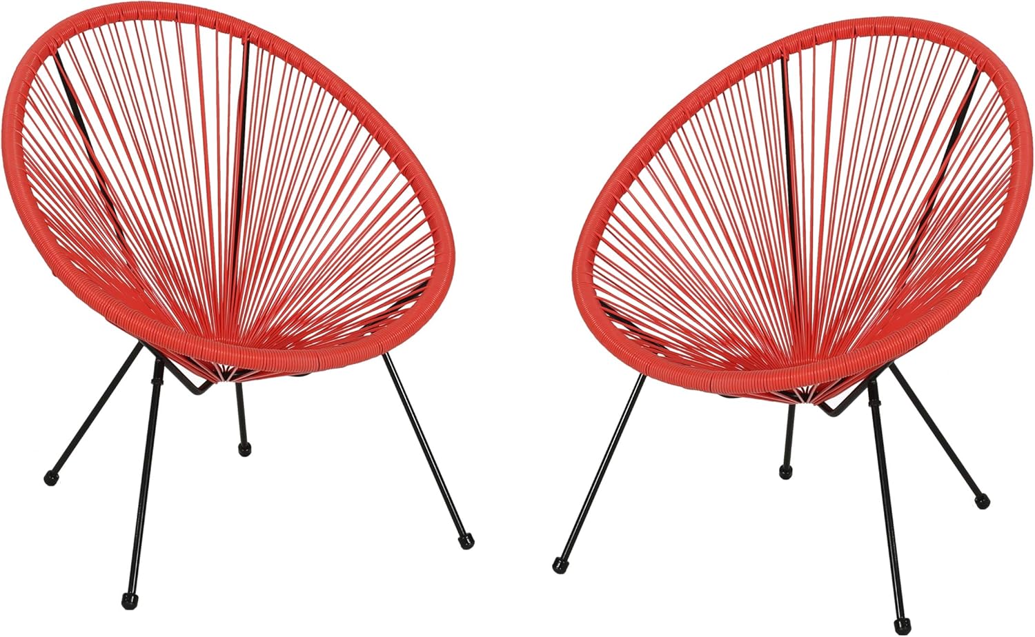 Major Outdoor Hammock Weave Chair with Steel Frame (Set of 2) - Teal and Black Finish